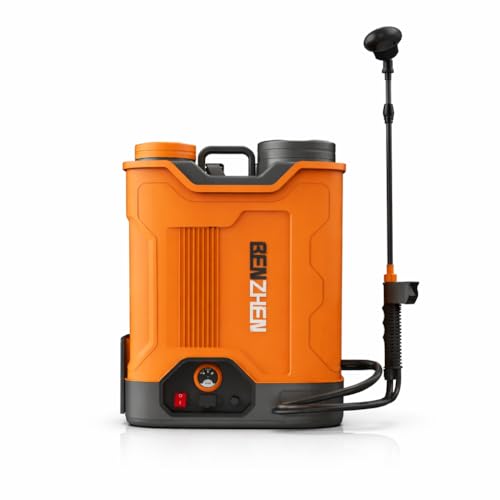 Battery Powered Backpack Sprayer 5.3 Gallon (20L), 100 PSI, 7 Nozzles, 4.0Ah Battery, Electric Weed Sprayer with Telescopic Wand, Long Battery Life, Charger Included for Lawn, Garden & Yard