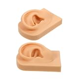 CTIRCHIU 1satz Silikon Ohr Modell Für Piercing Übung Realistisches Fake Ohr Für Schmuck Präsentation Langebig Und Flexibel Geeignet Für Schulungen Und Otolaryngologen Mit Ständer