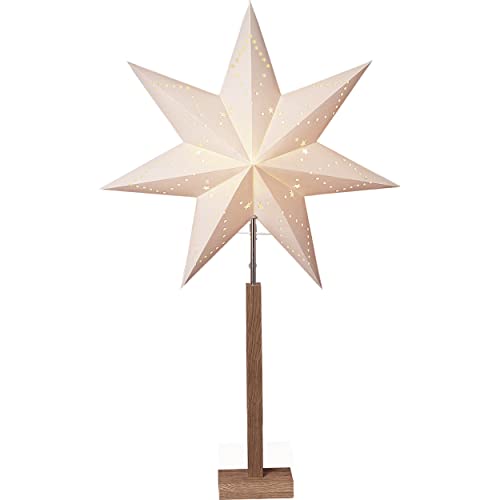 EGLO Tischlampe mit Weihnachtsstern, Deko-Stern beleuchtet aus Papier...