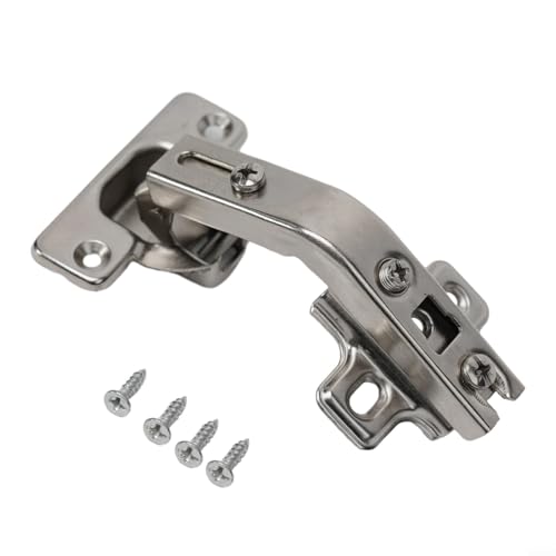 Cerniera angolare a 135 gradi, per armadio da cucina, armadio, libreria, mobile TV, in acciaio laminato a freddo, raccordo angolare per armadietto, argento