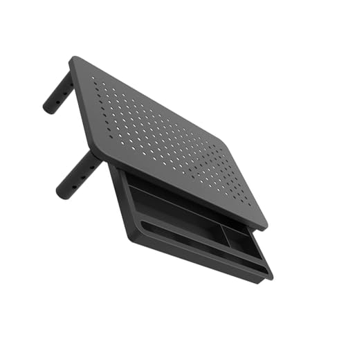 QUXVUIS Soporte ajustable para portátil con estante de almacenamiento de 4,8 pulgadas para escritorio, hogar, oficina, teclado y soporte para.