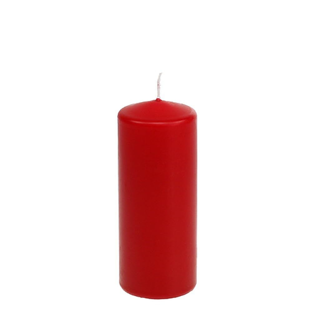 Stumpenkerze Rot 150/60, 8er Set, Tischdeko, Adventskerzen, Weihnachtskerzen, Lange Brenndauer, 8 Stück