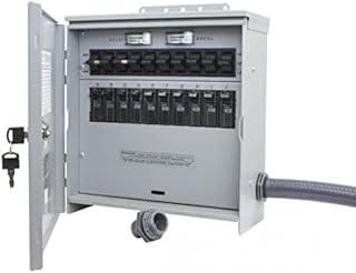 R310A Pro/Tran2 Outdoor 30-Amp 10-Circuit 2 Manual Transfer Switch with L14-30 Power Inlet