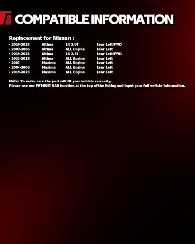 Image of Torchbeam Rear Brake Caliper Left for Nissan 2002-2006 2013-2018 Altima, Nissan 2019-2023 Altima 2.5L, Nissan 2003-2006 2019-2023 Maxima, Rear Left Caliper Replace # 19B2780