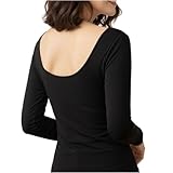 【チラ見えしない】長袖インナー 十分袖 インナーシャツ あったかインナー レディース