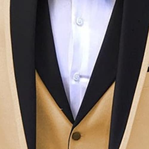 Mens 3 Piece Blazer Sets Stylish 1 Button Shawl Lapel Business Jacket Suits Slimming Wedding Prom Groomsmen Suits3