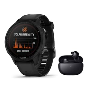 Garmin Forerunner 955 Solar – GPS Multisport-Smartwatch – Touchscreen – Navigation – mit Musikfunktion – schwarz – 010-02638-20 – inkl. Bluetooth Headset