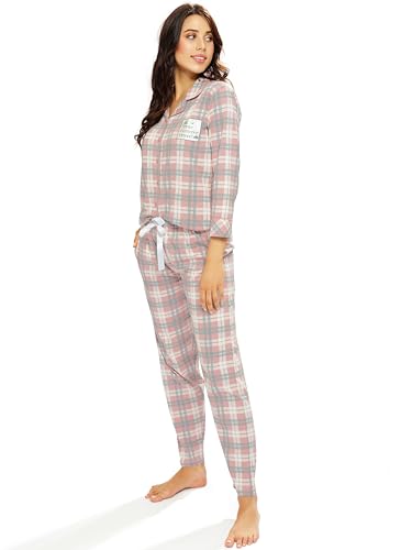 Image of LOTIK Women's Cotton Chax Print Front Open Night Suit Set