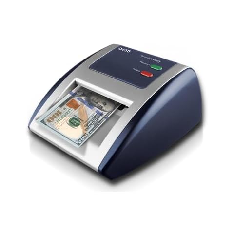 AccuBANKER D450 Counterfeit Money Checker Machine, Magnetic, Infrared, Watermark and Micro-Printing Detection in Less Than 1 Second with Audible and Visual Alert for Suspicious Bill Cover