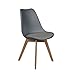 The Home Deco Factory - Sedia scandinava con cousin, altezza 83 cm, colore: Grigio