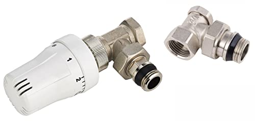 Kit Robinet Thermostatique Equerre + Coude de Réglage 15x21 (1/2) NOYON & THIEBAULT