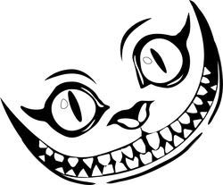 Amazon.com - Cheshire Cat Grin - Pack of 4 - StickerVinyl