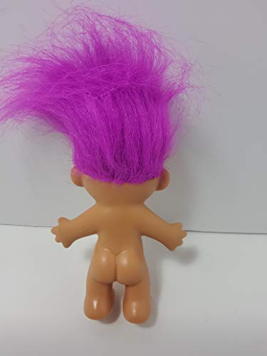 Muñeco Troll Naked con Cabello Morado Neón 6" miniatura 2