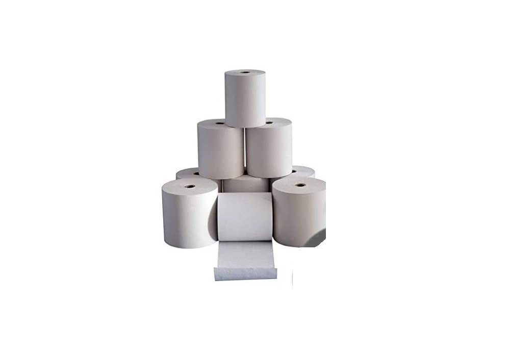 Lot de 50 rouleaux thermiques pour enregistreur de caisse homologués, 80 x 80 x 12 cm