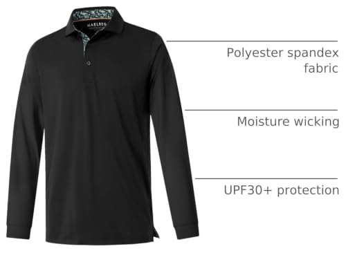 Image of Mens Polo Shirts Short and Long Sleeve Casual Solid Stylish Dry Fit Performance Designed Collared Golf Polo Shirts for Men