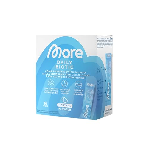 MORE Daily Biotic Sticks 30 x 1 5 g Neutral mit 6 humanen Bakterienstämmen Calcium und Biotin