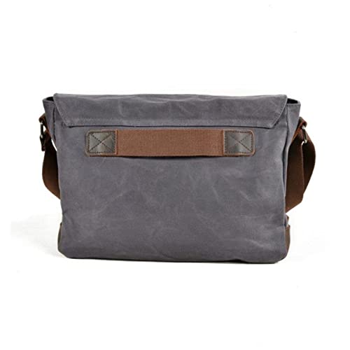 Men's Crossbody Bag Men's Bag Canvas Bag Messenger Retro Shoulder Bag for Hiking Cycling Traveling(Dark Grey)3
