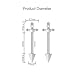 Kokoma 14G Dagger Nipple Rings Cubic Zirconia Cross Nipplerings Piercing Sword Tongue Ring Dangle Drop Nipple Shield Barbell Fashion Body Piercing Jewelry for Women (Cross)