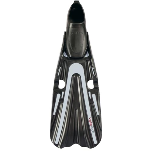 Mares Unisex Adults Volo Race Fins - Durable Versatile Swimming Flippers with Closed Anatomical Foot Pocket for Scuba Diving, Blue/Gray, 42
