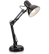 DA LIGHT Retro Tischlampe mit gelenkarm aus Metall, 5.5W LED E14 inkl, Schreibtischlampe Nachttis...