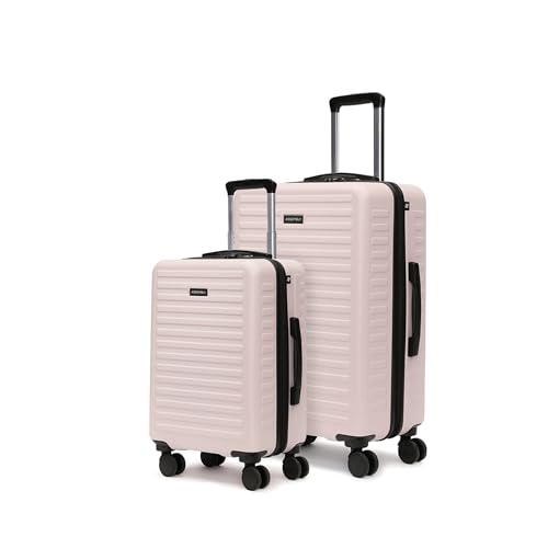 Image of Assembly Cabin Bag & Large Check-in Hard-Sided Luggage Set of 2 (40L & 85L)- Premium 8 Wheels Trolley Bags for Travel (Desert Ivory, 20 & 28 Inches)- StarkLite