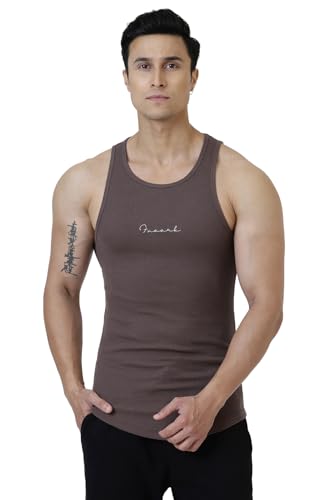 Image of FUAARK Ribbed Slim Fit Gym & Workout Tank for Men's -