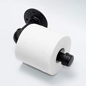 Industrial Pipe Toilet Paper Holder, DIY Vintage Rustic Paper Holder Towel Racks Heavy Duty Pipe Roll Tissue Holder with Mounting Screws for Bathroom, Bedroom, Kitchen (Black, 2) Industrial Pipe Toilet Paper Holder DIY Vintage Rustic Paper Holder Towel Racks Heavy Duty Pipe Roll Tissue Holder with Mounting Screws for Bathroom Bedroom Kitchen Black 2