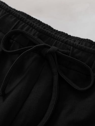 Weintee Women's Plus Size Cotton Capris Wide Leg Capri Pants with Pockets4