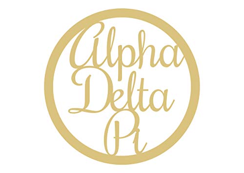 Circle Frame Alpha Delta Pi Cutout Unfinished Wood Door Hanger Sorority Greek MDF Shape Canvas Style 2 (12 Circle Frame Alpha Delta Pi Cutout Unfinished Wood Door Hanger Sorority Greek MDF Shape Canvas Style 2 (12