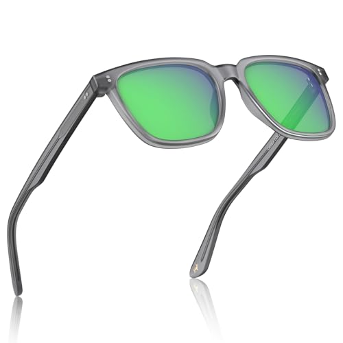 Image of CARFIA Retro Acetate Polarized Sunglasses for Men UV400 Protection Driving Outdoor Anti-Glare Sun Glasses CA5354WS