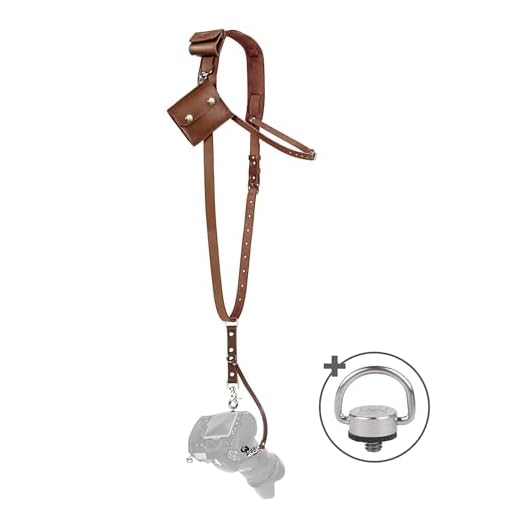 Premium Leather Camera Strap with Holders