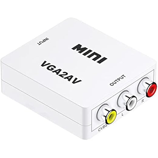 ETZIN 1080P Mini VGA to AV Converter 5mm