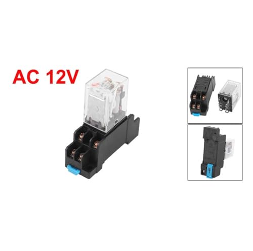 Relé de potencia JQX-13FL AC 12V DPDT: solucione falsos contactos en cuadros de carril DIN 35mm 2