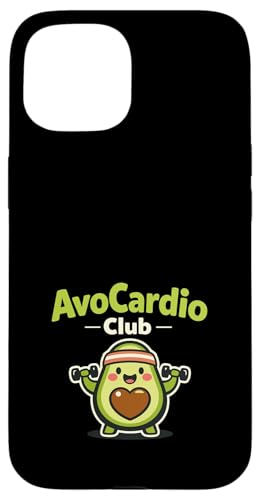 Ya en manzanajugosa.com: Carcasa para iPhone 15 Aguacate Gym AvoCardio Fitness Humor Divertido Entrenamiento de Salud