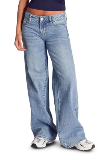 PacSun Women's Casey Low Rise Baggy Jeans Astrid - Blue Size 33 Short