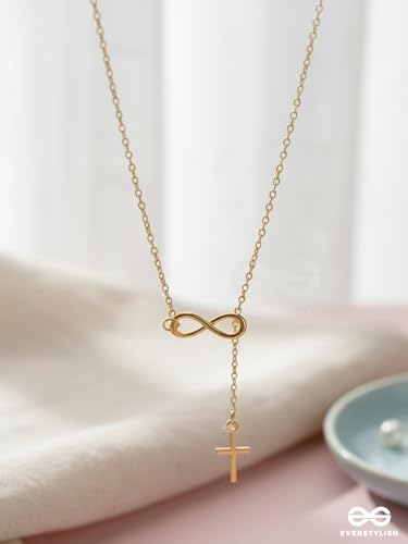 Image of BY EVERSTYLISH Infinity Cross Pendant for Women | Everyday Wear Anti Tarnishing Necklace | Fashion Jewelry | Trendy Statement Necklace for Party