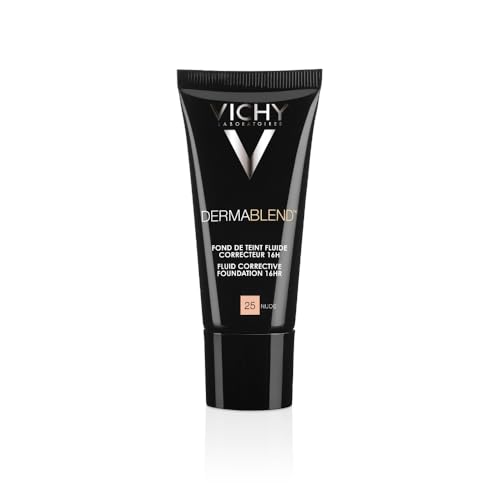 Catálogo de Bases los 5 más buscados. 46 VICHY Base de Maquillaje Fluida Alta Cobertura FPS35 Vichy Dermablend T25 30ml