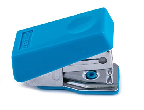 Image of Kangaro M10 Mini Stapler with Plastic Grip Body, Built-in Staple Remover & Reload Indicator, 10-Sheet Capacity, Takes No. 10 Staples, Assorted Colours (Pack of 1)