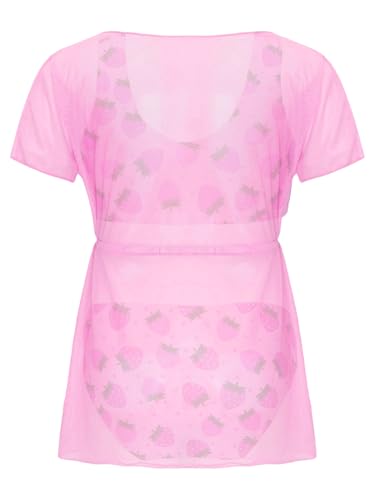 Kids Girls Swimming Cover Up Tankini Set Short Sleeve Swimsuit Bathing Suit Beachwear4