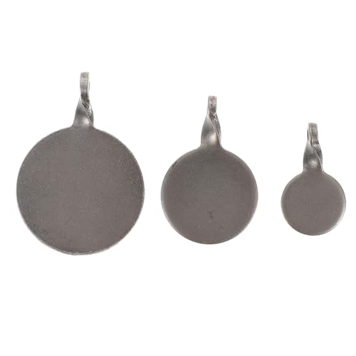 TOYANDONA Objetivos Colgantes para Tiro al Aire Libre Juego de 3 Piezas de Acero Inoxidable Portátil Diámetro 2-4 CM Resistentes y Compactos para Práctica con Armas de Tiro y Flechas