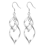 Ohrringe Silber, 925 Silber Hängend Lang Diamant Hängeohrringe, Damen Ohrringe, Hypoallergener Schmuck für Mädchen, Frauen, Freundinnen, Geschenke