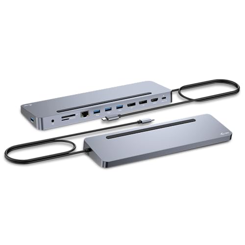 i-tec USB-C Metall Ergonomische Dockingstation 3x4K - 1x HDMI, 2X DisplayPort, 4X USB 3.2 Gen1, GLAN, SD/microSD