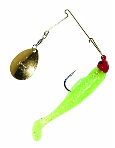 Strike King RMG14-841 Redfish Magic Spinnerbait 1/4 -Ounce Chartreuse Silver/Red Head