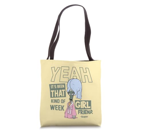 Bolsa tote de dibujos animados American Dad: 'Been That Kind of Week' con personaje Roger y tema de autocuidado miniatura 1