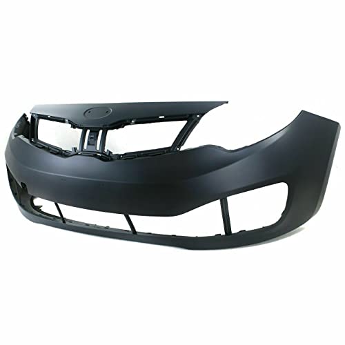 Image of FitParts Compatible with Kia Rio 2012-2015 Front Bumper Cover | Primed, With Fog Light Holes, Without Parking Sensor Holes, Sedan, Ready to Paint, OEM 865111W000, KI1000159