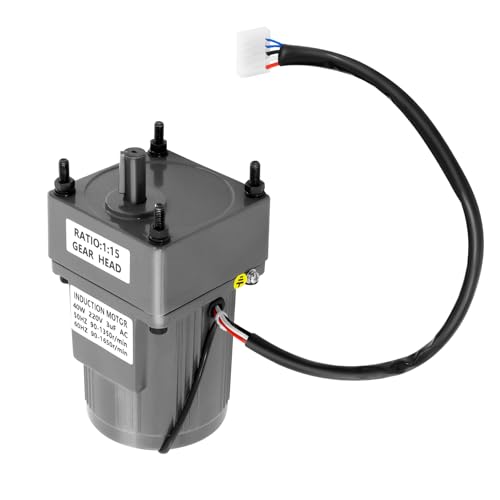 40 W 220 V, AC High Torque Motors con transmisión de 3,86 Nm y 15 K, motor con velocidad ajustable 90-1350 rpm, motor de engranaje para industria, embalaje y sistemas transportadores