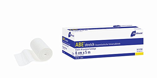 Preisvergleich Produktbild 50 ABE-Stretch Ideal - 10 cm x 5 m - weiß - waschbar - unsteril - Idealbinden - Kompressionsbinden