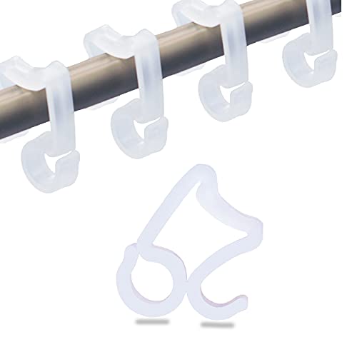 Christmas Light String Hooks - Mini Gutter Hooks, Waterproof Plastic Hanging Clips, Stairs fireplaces Hanging Supplies, for Xmas, Birthday, Wedding Party Outdoor Light Decoration (50pcs)