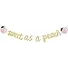 Sweet As a Peach Banner, Glitter Pink Fresh Fruit Theme Banner for Girl Peach Birthday Party Decorations Baby Shower