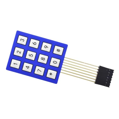TGEINHVDU 12 Key | 1 3 4 5 12 16 20 Key Button Membrane Switch 1X4 1X5 4X4 4X5 Keys Matrix Array Keyboard Keypad Control Panel DIY Kit for New 2026 High for Reliable Electronic Component